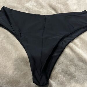 Black High-Cut Bikini Bottom
